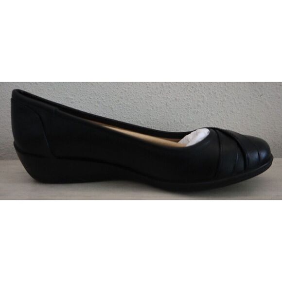 LifeStride Women's Sz 6.5W Black Tumble Faux Leather I-Loyal Flats Shoes - Picture 3 of 12
